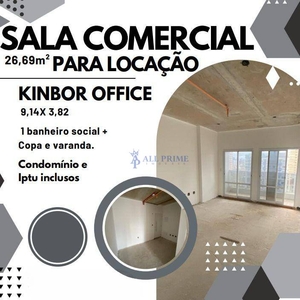 Sala em Boqueirão, Praia Grande/SP de 26m² para locação R$ 2.400,00/mes