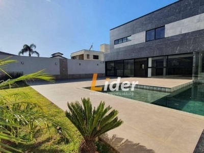 Casa nova com 4 suítes, 6 vagas, piscina, sauna, à venda por r$ 3.590.000 - condominio granville - juiz de fora/mg