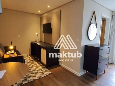 Flat com 1 dormitório à venda, 43 m² por r$ 280.000,00 - centro - santo andré/sp