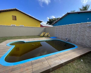 Linda casa com 3 quartos, área gourmet e piscina em Unamar - Cabo Frio - RJ