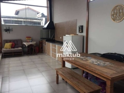 Cobertura com 2 dormitórios à venda, 110 m² por r$ 599.000,00 - vila valparaíso - santo andré/sp