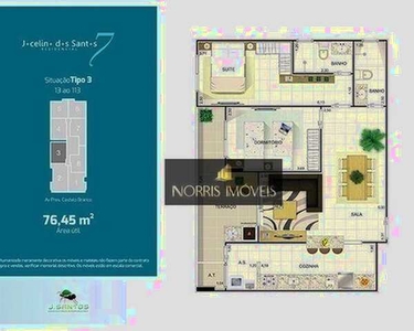 Apartamento com 2 dormitórios à venda, 76 m² por R$ 533.816,88 - Maracanã - Praia Grande/S