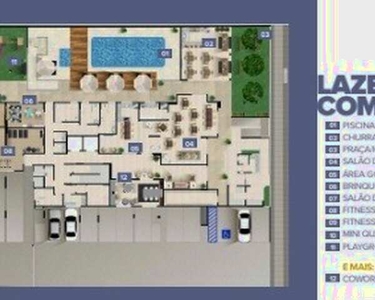 Apartamento para venda tem 56 metros quadrados com 2 quartos
