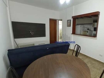 Alugar apartamento 1 quarto mobiliado Ponta da Praia Santos