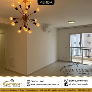 Apartamento 94 m2 com duas vagas coberta a venda região central Cuiabá-MT