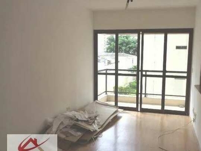 Apartamento com 1 dormitório para alugar, 50 m² por R$ 3.090,00/mês - Brooklin - São Paulo