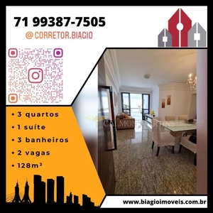 Apartamento para venda possui 128 metros quadrados com 3 quartos em Pituba - Salvador - BA