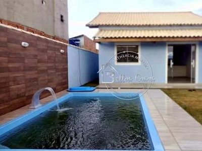 Bela casa a venda em Unamar, 2 quartos com piscina e área gourmet, Tamoios - Cabo Frio - R