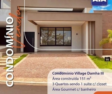 Vende-se Casa Térrea Village Damha 3 Araraquara