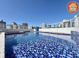 Apartamento com 1 quarto - 300 metros da praia - à venda, 50 m² por r$ 330.000 - caiçara - praia grande/sp