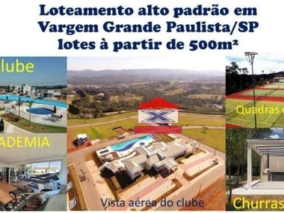 Terrenos à venda em loteamento fechado de alto padrão com clube, 500 m² por r$ 340.000 - central park residence club - vargem grande paulista/sp