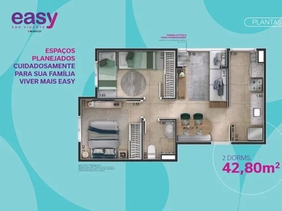 Apartamento à venda, 2 quartos, 1 vaga, Centro - São Vicente/SP