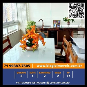 Apartamento para venda com 77 metros quadrados com 2 quartos em Itaigara - Salvador - BA