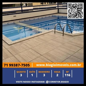 Apartamento para venda tem 116 metros quadrados com 3 quartos em Pituba - Salvador - BA