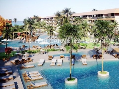 Lançamento a beira mar de muro alto , seu flat no novo Polinesia Villa e Resort 2 quartos