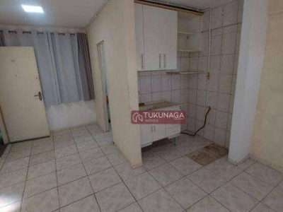 Kitnet com 1 dormitório para alugar, 32 m² por r$ 1.230,00/mês - centro - guarulhos/sp