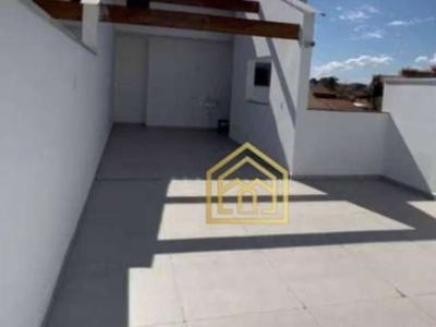 Cobertura com 2 dormitórios para alugar, 108 m² por r$ 2.090,00/mês - parque novo oratório - santo andré/sp