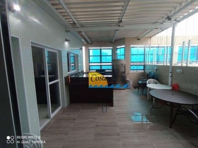 Cobertura com 5 dormitórios à venda, 260 m² - vila guilhermina - praia grande/sp