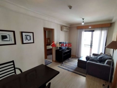 Flat com 1 quarto para alugar na r pintassilgo, 477, moema, são paulo, 45 m2 por r$ 4.300