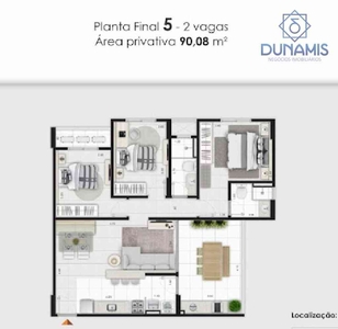 Apartamento com 3 quartos à venda no bairro Vila Alzira, 90m²