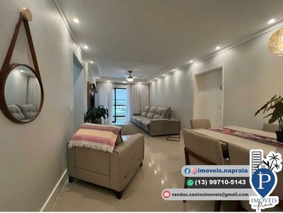 Apartamento para venda tem 128 metros quadrados com 3 quartos em Ponta da Praia - Santos -