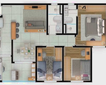 Apartamento para venda tem 75 metros quadrados com 3 quartos em Dois Córregos - Piracicaba
