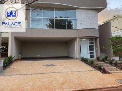 Casa em condomínio fechado com 3 quartos para alugar no loteamento residencial reserva do engenho, piracicaba , 287 m2 por r$ 9.000