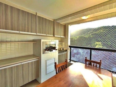 Flat com 3 dormitórios à venda, 98 m² por r$ 850.000,00 - pitangueiras - guarujá/sp