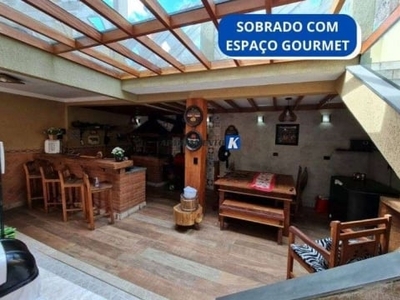 Sobrado Grande 283 m² - 3 dormitórios, 1 suíte, 2 vagas - Área Gourmet - Vila Galvão - Guarulhos - SP.