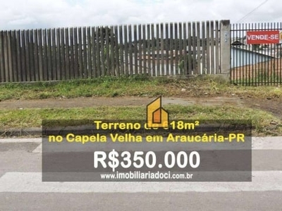 Terreno a venda no bairro capela velha por r$400.000,00