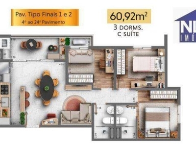 Apartamento à venda, 60 m² por r$ 506.000,00 - freguesia do ó - são paulo/sp