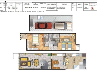 Casa com 3 dormitórios à venda, 117 m² por r$ 675.000 - mirim - praia grande/sp
