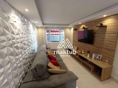 Sobrado com 4 dormitórios para alugar, 306 m² por r$ 4.055/mês - vila valparaíso - santo andré/sp