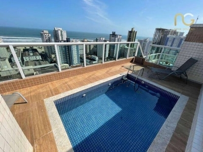 Cobertura à venda, 370 m² por r$ 3.500.000,00 - vila guilhermina - praia grande/sp