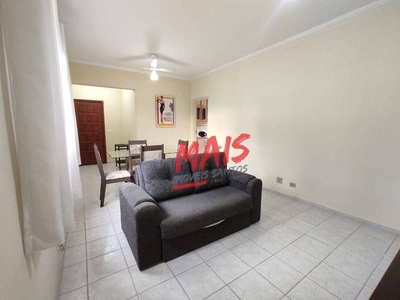 Apartamento 3 dormitórios mobiliado, 90 m² - Boqueirão - Santos/SP