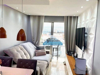 Apartamento com 1 dormitório para alugar, 42 m² por R$ 2.670,00/mês - Vila Guarani (Zona S