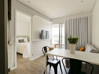 Apartamento com 1 Quarto para alugar, 34m² - Pinheiros
