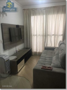 Apartamento com 2 dormitórios para alugar, 48 m² por R$ 2.214,50/mês - Vila Homero Thon -