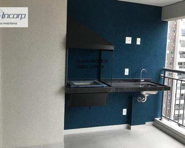 Apartamento com 66mts, 2 dormitórios, varanda gourmet com churrasqueira, 1 vaga no Jardim