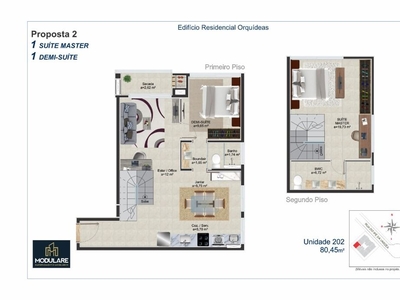 Apartamento Duplex em Cachoeira do Bom Jesus, Florianópolis/SC de 80m² 2 quartos à venda por R$ 552.362,00