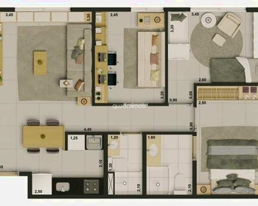 Apartamento para venda tem 64 metros quadrados com 3 quartos em Guará II - Brasília - DF
