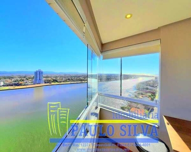 Lindo apartamento, 100m² privativos, vista panorâmica, 2 quartos, mobiliado. R$-670-Mil