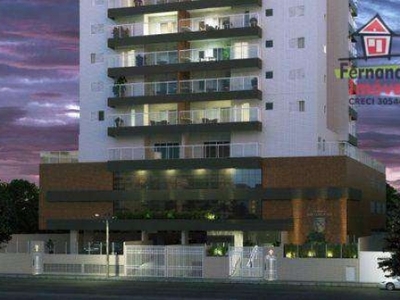 Apartamento em construção com 3 dormitórios à venda, 107 m² por r$ 903.000 no parcelamento direto - vila guilhermina - praia grande/sp