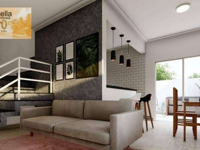 Village com 2 dormitórios à venda, 70 m² por r$ 320.000,00 - balneário gaivota - itanhaém/sp