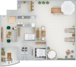 Apartamento à venda em Santa Mônica com 104 m², 2 quartos, 2 vagas