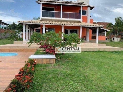 Casa com 5 dormitórios à venda, 318 m² por r$ 870.000,00 - barra do jacuípe (monte gordo) - camaçari/ba