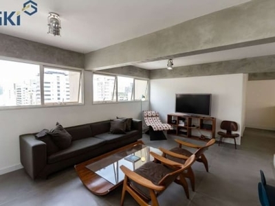 Lindo, mobiliado, com 125m2, 2 suítes e 1 vaga. itaim, localização privilegiada!