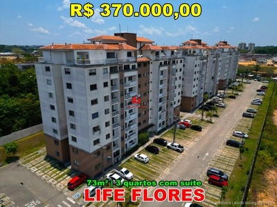 Life Flores Residencial, Apartamento com 3 quartos sendo 1 suíte, 74m², 2 vagas, Use FGTS