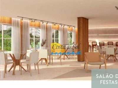 Apartamento com 1 dormitório à venda, 55 m² por r$ 355.000,00 - aviação - praia grande/sp