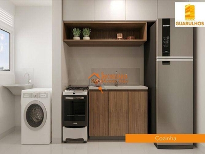 Apartamento em Vila Nova Bonsucesso, Guarulhos/SP de 37m² 2 quartos à venda por R$ 248.990,00